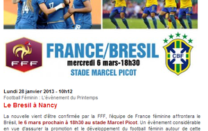 Match équipe de France Féminine 6/3 à Nancy