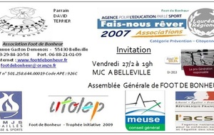 Invitation AG 27/2 MJC Belleville 19H