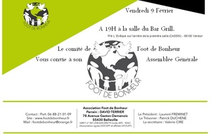 Vendredi  9/2 - Assemblée Générale Foot de Bonheur