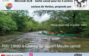 Mercredi 21/8 - Journée socio sportive canoë