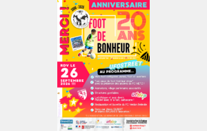 Grande fête des 20 ans de Foot de Bonheur