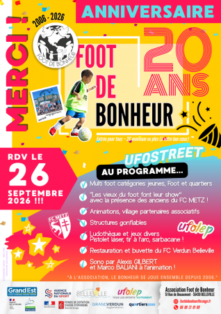 Grande fête des 20 ans de Foot de Bonheur