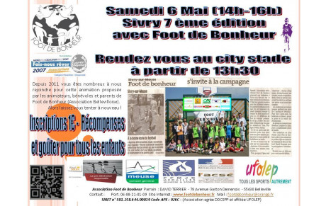 Samedi 6.5 Foot de Bonheur à Sivry / Meuse